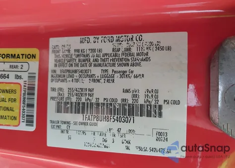 2015 Ford Mustang Ecoboost Premium from USA, damaged, VIN 1FATP8UH8F5403071